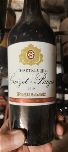 Bordeaux Pauillac La Chartreuse de Croizet-Bages 2010