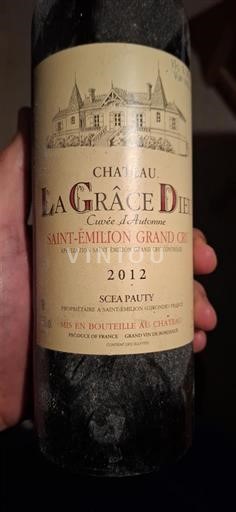 Bordeaux Saint-Émilion Grand Cru Grand Cru Château La Grâce Dieu d'Automne 2012