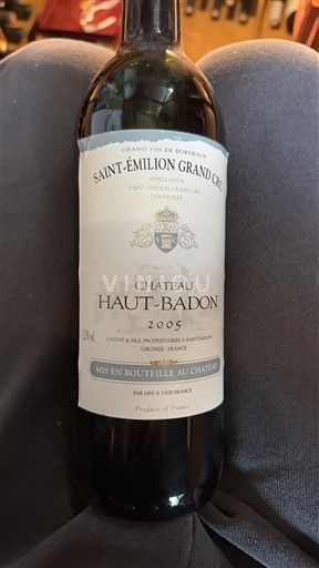 Bordeaux Saint-Émilion Grand Cru Grand Cru Château Haut-Badon 2005