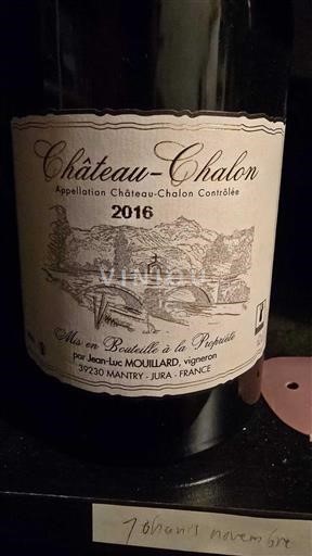 Jura Château-chalon Jean-Luc Mouillard 2016