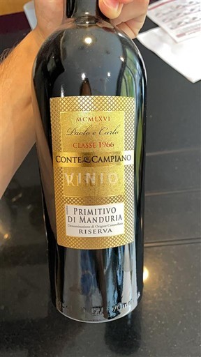 Puglia Primitivo di Manduria Conte di Campiano 2017