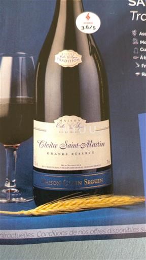 Bordeaux Maison Colin Seguin Cloître Saint-Martin Grande Réserve 2023