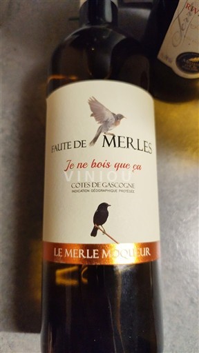 Sydväst Côtes de Gascogne Le Merle Moqueur Faute de Merles Icke årgångsbetecknad