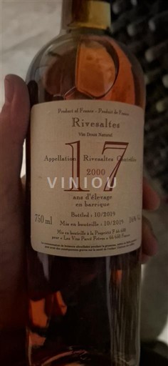 Roussillon Rivesaltes Les Vins Parcé Frères 17 ans d'élevage en barrique 2000
