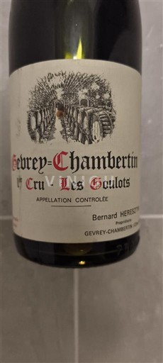 Bourgogne Ikke specificeret Premier Cru Bernard Herestyn Les Goulots 1986