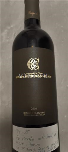 Vin Rouge sec Paraje de San Juan Carmonita de La Cueva 2016 Espanja Kastilia ja León Ribera del Duero DO