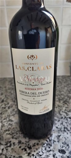 Castille et León Ribera del Duero Convento de Las Claras Heritage Reserva 2018