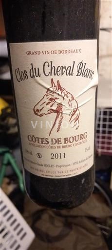 Bordeaux Côtes-de-bourg Clos du Cheval Blanc 2011