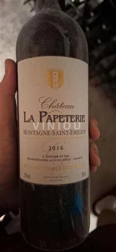 Bordéus Montagne-saint-émilion Château La Papeterie 2016