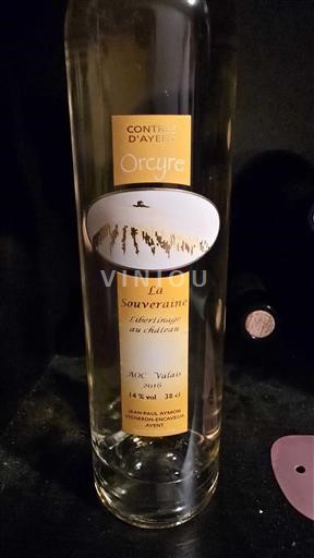 Wallis Amigne de Vétroz Contree Ayent Orcyre La Souveraine 2016