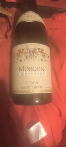 Beaujolais Morgon Benoit Lafont La Petite Fe 2022