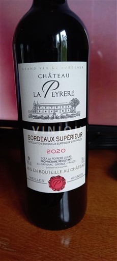 Bordeaux Bordeaux Supérieur Château La Peyrere 2020