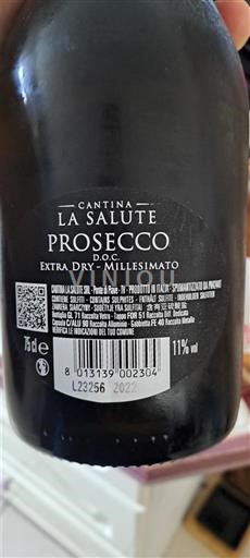 Véneto Prosecco Cantina La Salute Extra Dry Millesimato 2022