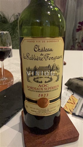 Bordeaux Bordeaux supérieur Château La Sablière Fongrave 2023