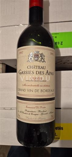 Bordeaux Graves Château Gassies Des Apas 2002