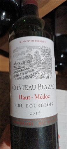 Bordeaux Haut-Médoc Cru Bourgeois Château Beyzac 2015