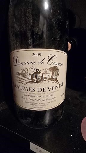 Vallée du Rhône Beaumes de Venise Domaine Cassan 2009