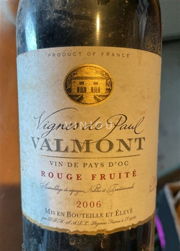 Linguadoca e Rossiglione Paese d'Oc Valmont Vignes de Paul 2006