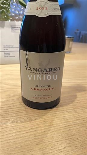 Austrália Meridional McLaren Vale Yangarra Estate Vineyard Old Vine Grenache 2023