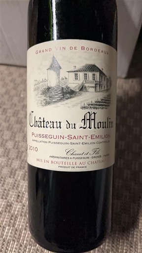 Bordeaux Puisseguin-saint-émilion Château Moulin 2010