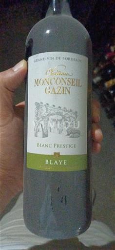 Bordeaux Blaye Château Monconseil-Gazin Blanc Prestige 2020