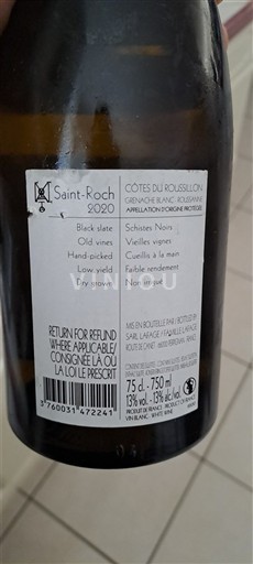 Roussillon Côtes-du-Roussillon Saint-Roch 2020