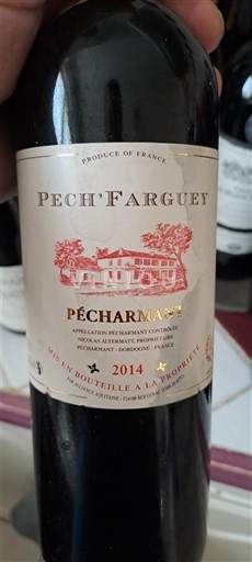 Sydväst Pécharmant Pech'Farguey 2014