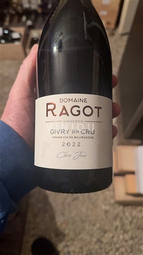 Borgoña Givry Premier Cru Domaine Ragot Clos Jus 2022