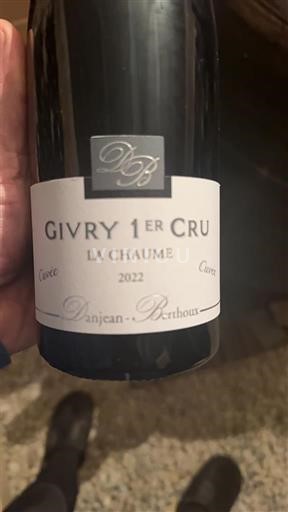Bourgogne Givry Premier Cru Danjou-Berthoux La Chaume 2022