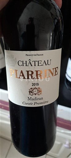 Sudoeste Madiran Château Piarrine Première 2019