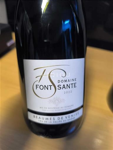 Rhônen laakso Beaumes de Venise Domaine Font Sante 2022