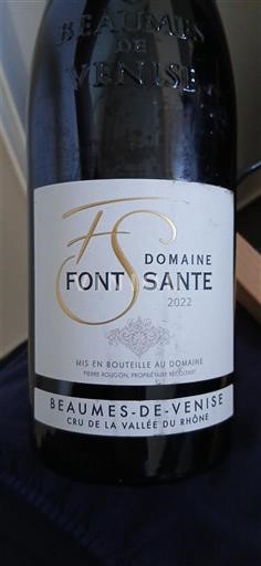 Rhônen laakso Beaumes de Venise Domaine Font Sante 2022