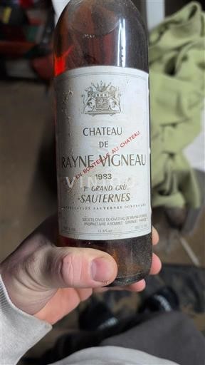 Bordeaux Sauternes 1er Grand Cru Château Rayne Vigneau 1983