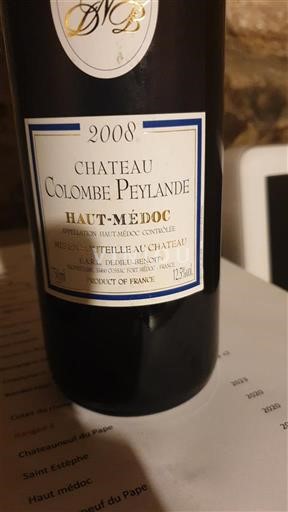 Bordeaux Haut-Médoc Château Colombe Peylande 2008