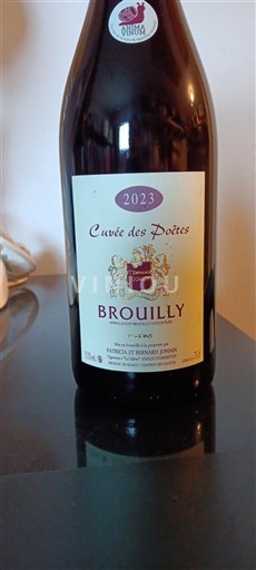 Beaujolais Brouilly Domaine Bernard Jomain des Poètes 2023