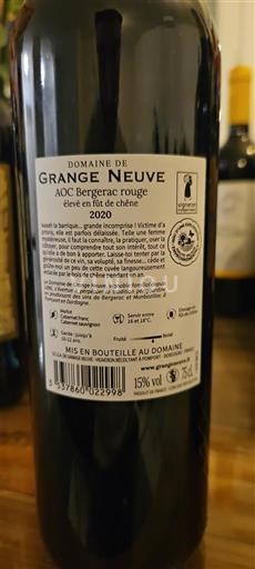 Südwestfrankreich Bergerac Domaine Grange Neuve 2020