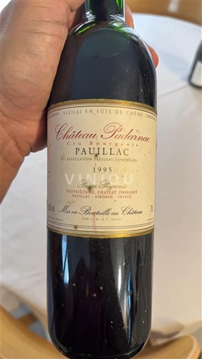 Burdeos Pauillac Château Padarnac 1995