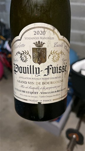 Bourgogne Pouilly-fuissé Guillaume Luquet Charlotte 2020