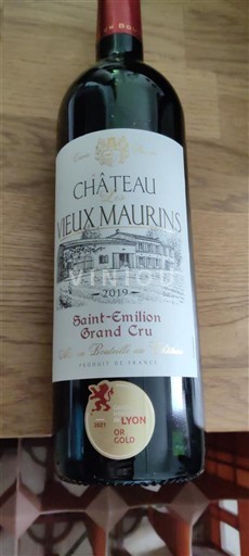 Bordeaux Saint-Émilion Grand Cru Château Vieux Maurins réservée 2019