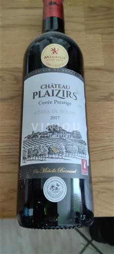 Bordeaux Côtes-de-bourg Château Plaizirs Prestige 2017