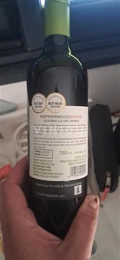 Vùng trồng nho được cấp phép California Không được chỉ định Pepperwood Grove Old Vine Zinfandel Không niên vụ