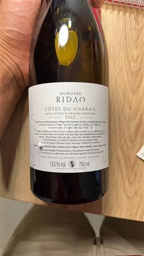 Valle del Rodano Côtes-du-Vivarais Domaine Ridao 2023