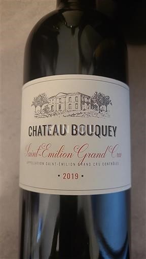 Bordeaux Saint-Émilion Grand Cru Grand Cru Château Bouquey 2019