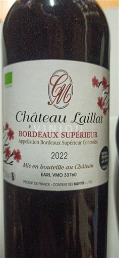 Bordeaux Bordeaux Supérieur Château Laillat 2022