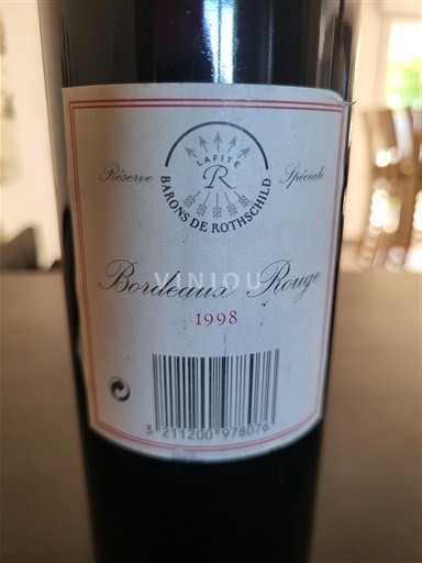 Vin Bordeaux Barons de Rothschild Lafite - Réserve Spéciale - 1996