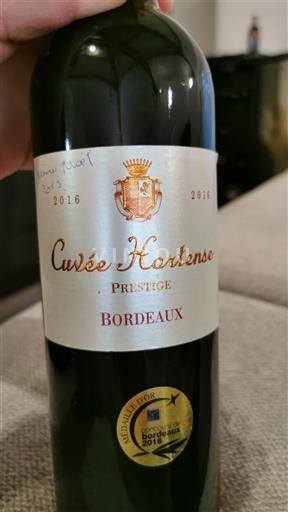 Bordeaux Cuvée Hortense Prestige 2016