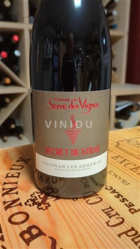 Rhône Valley Grignan-les-Adhémar Domaine Serre des Vignes Secret de Syrah 2021