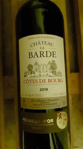 Bordeaux Côtes-de-bourg Château La Barde 2019