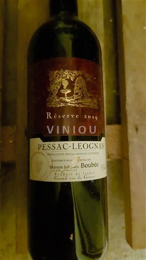 Bordeaux Pessac-Léognan Maison Jolies Boubée Réserve 2019