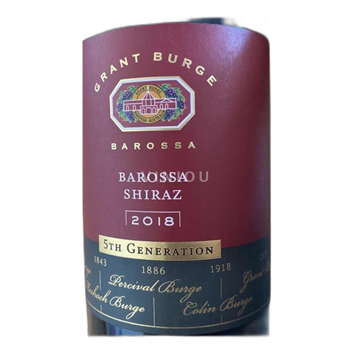 Austrália Meridional Vale do Barossa Grant Burge 5th Generation Shiraz 2018